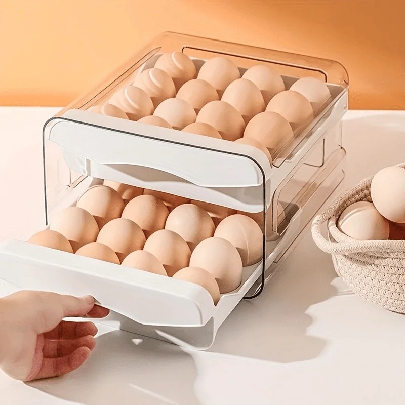 Kitchen Baking Tray Organizer - صندوق تخزين البيض للمطبخ، صندوق بلاستيكي