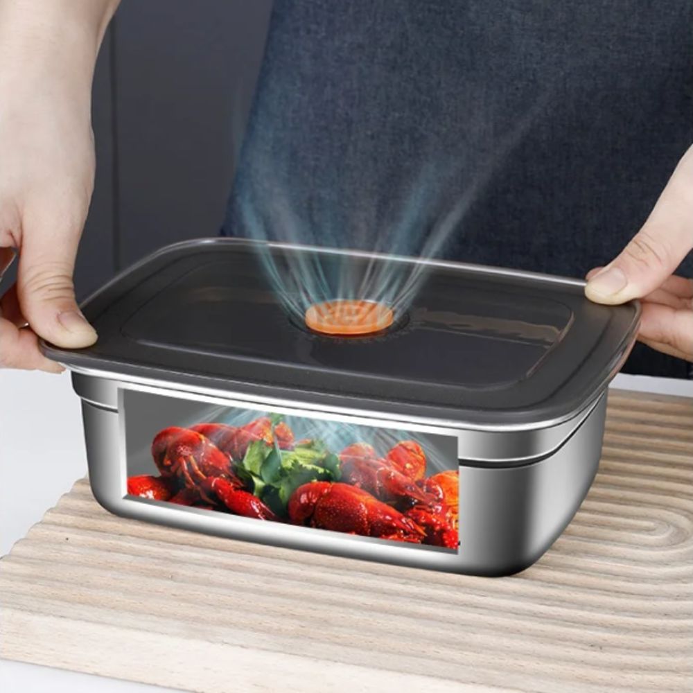 Kitchen Baking Tray Organizer - صندوق حفظ محمول من الفولاذ المقاوم