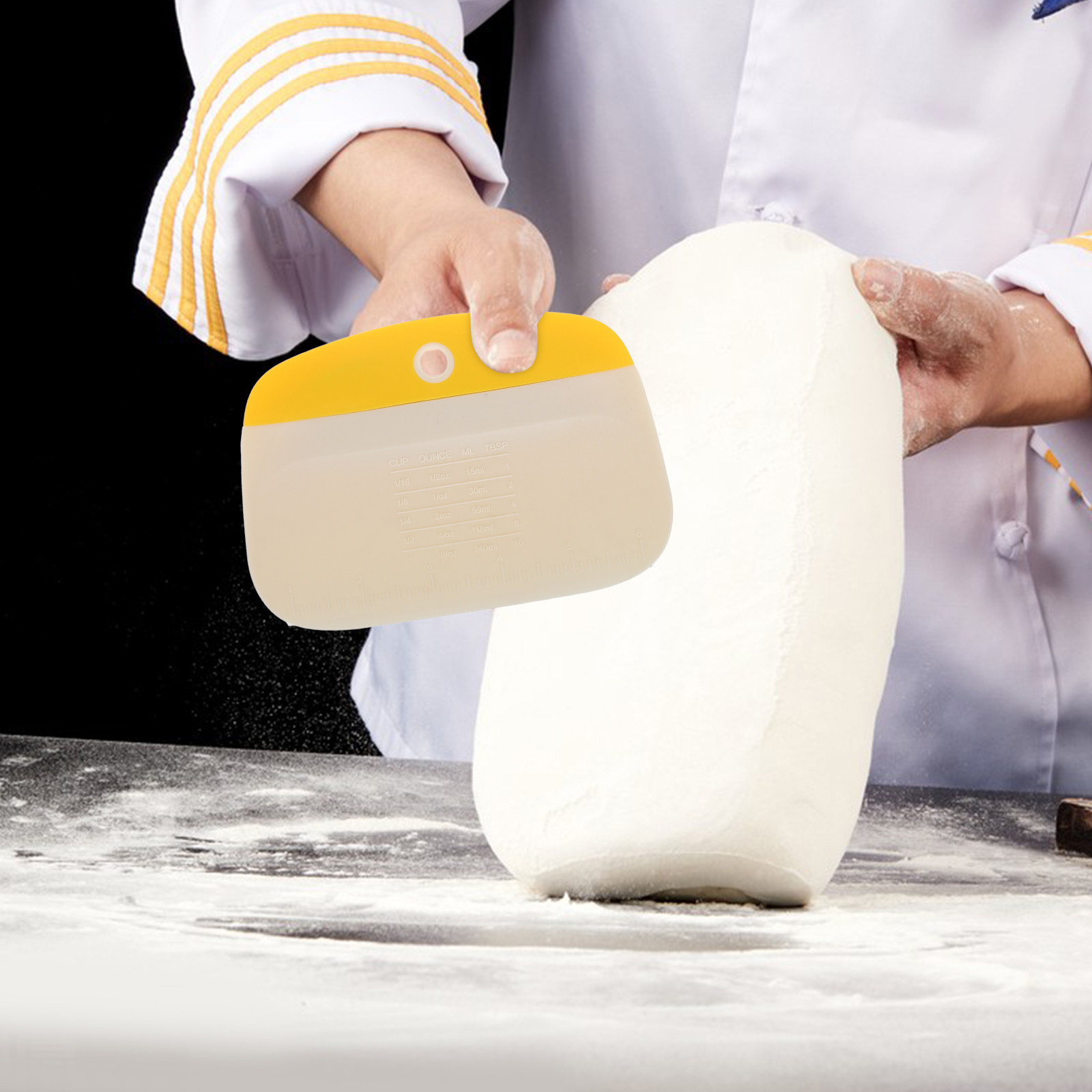 Bench Scraper Dough - قطعتان من مكشطة البلاستيك المريحة للاستخدام