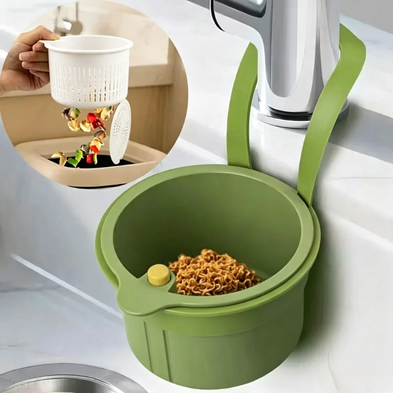Kitchen Jobs - مصفاة معلقة لحوض المطبخ مع فلتر