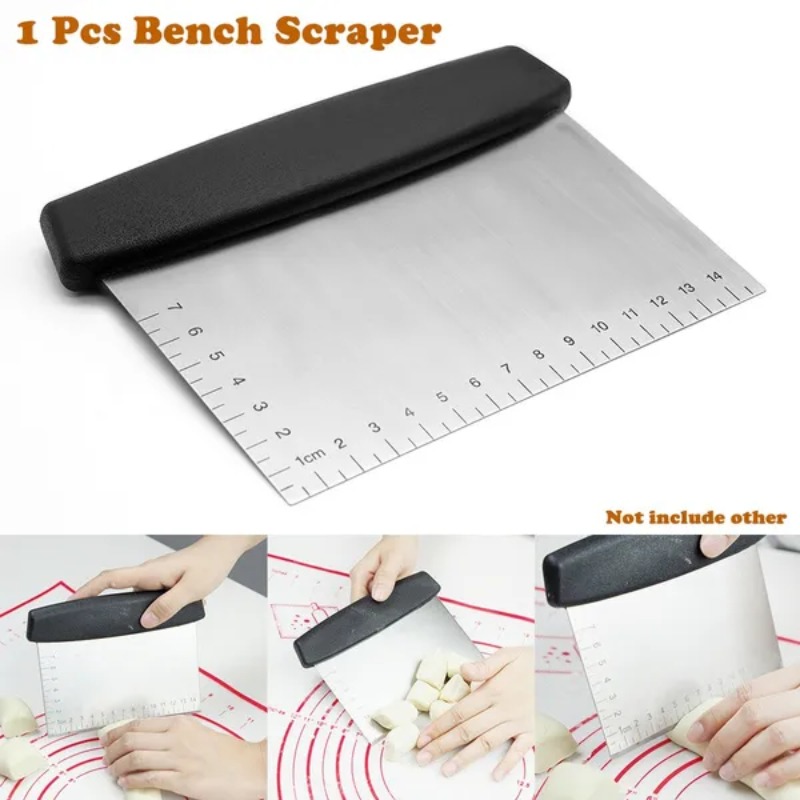 Bench Scraper Dough - 1 قطعة مقعد الفولاذ المقاوم للصدأ