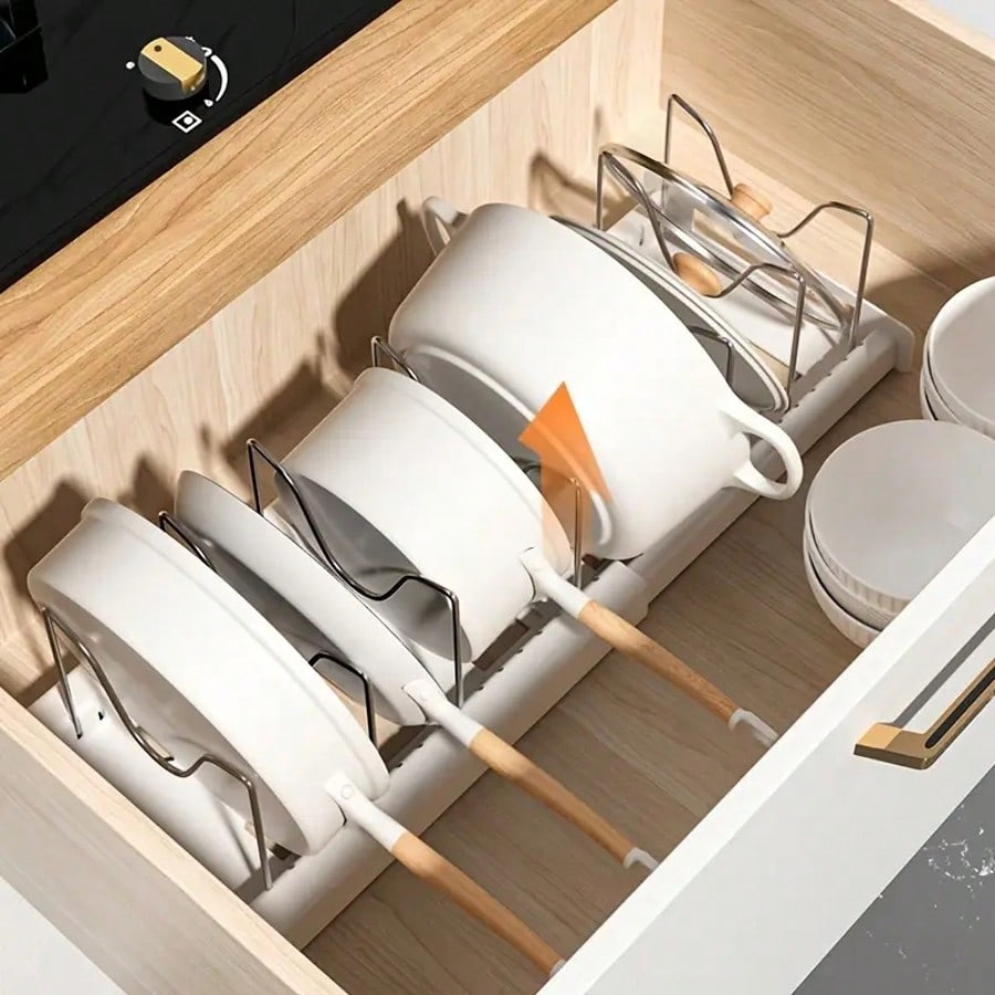 رف تخزين قابل للتعديل، منظم خز - مراجعة Kitchen Cabinet Baking Organizer وسعره