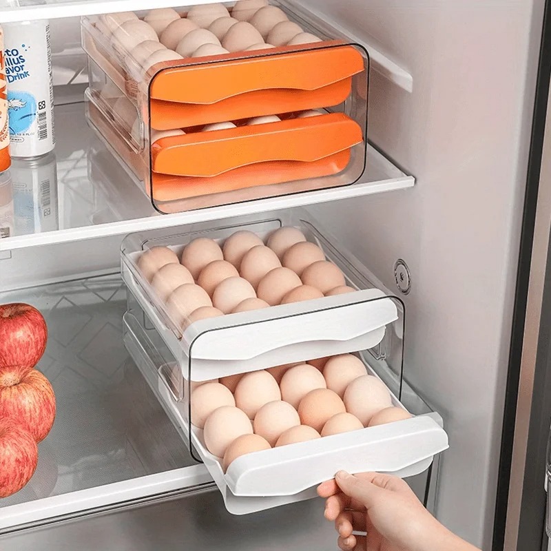 صندوق تخزين البيض للمطبخ، صندو - مراجعة Kitchen Baking Tray Organizer وسعره