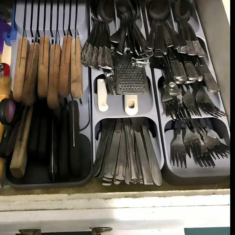 صندوق تخزين عملي للأدوات - إكس - مراجعة Kitchen Baking Tray Organizer وسعره