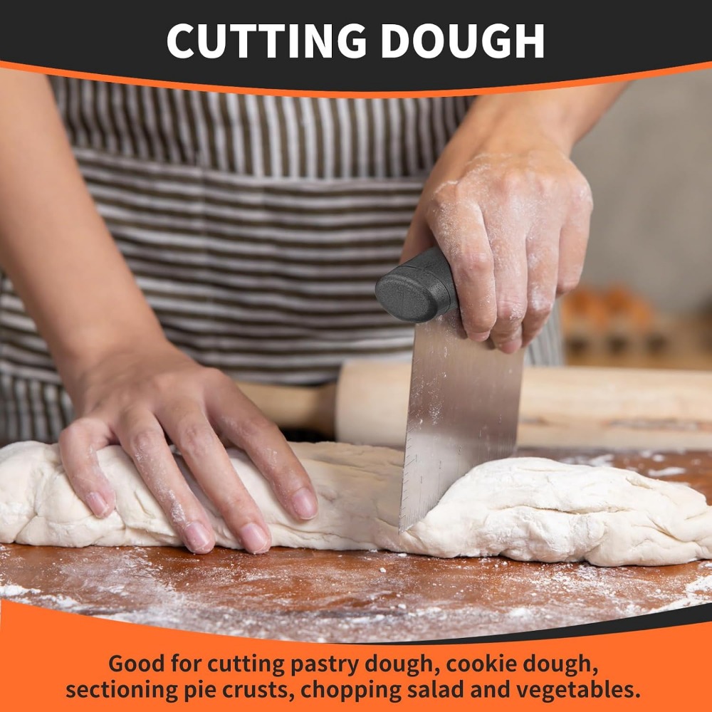 مكشطة وقطاعة من الفولاذ المقاو - مراجعة Bench Scraper Dough وسعره