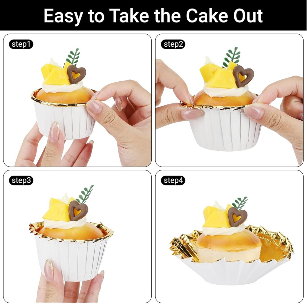 50 قطعة كأس الكعك ورقة مغلفة ك - مراجعة Kitchen Baking Supplies وسعره