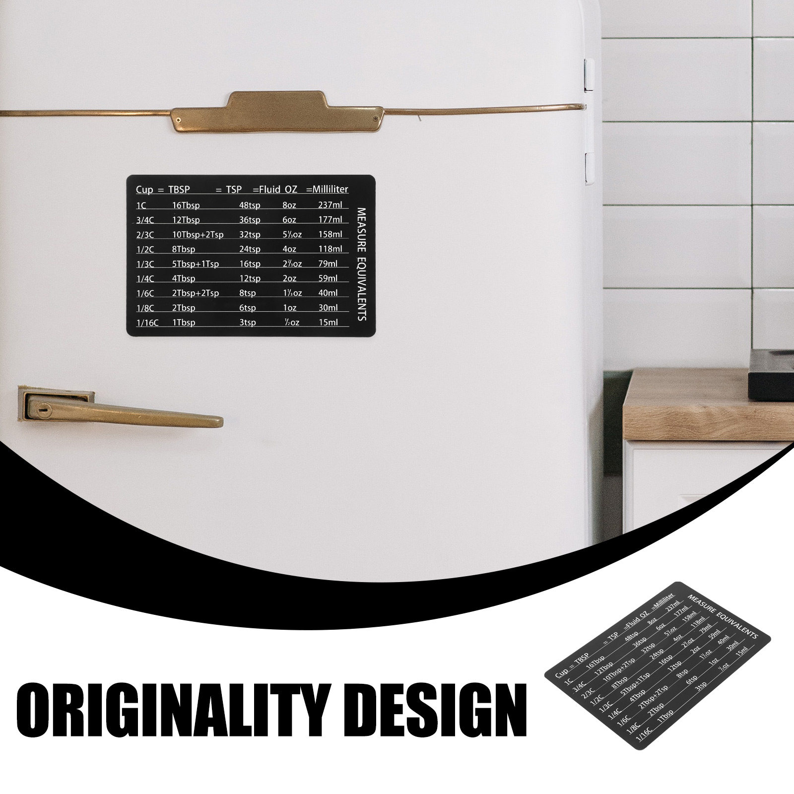 جدول تحويل القياسات المغناطيسي - مراجعة Kitchen Baking Conversion Chart وسعره