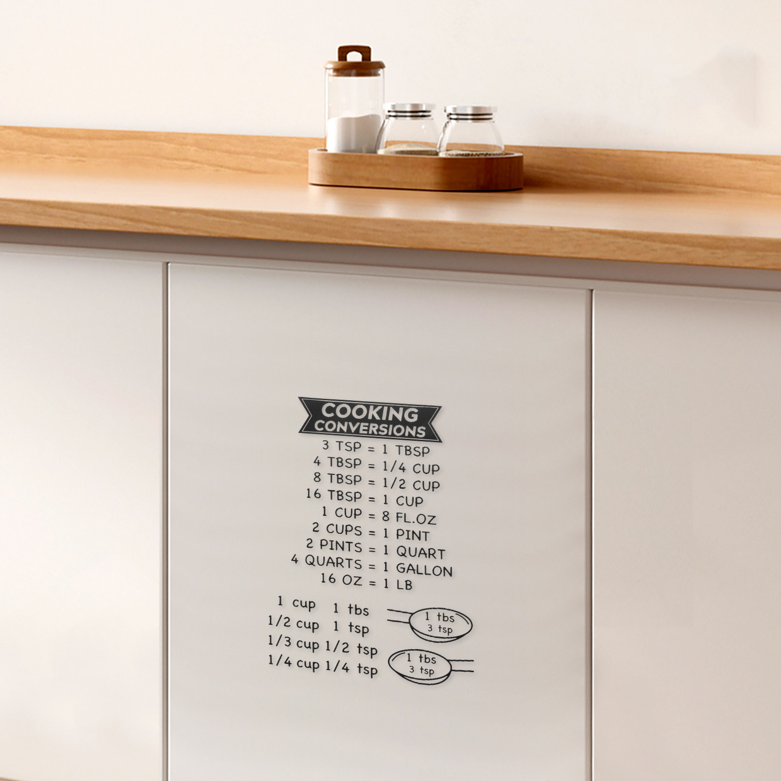 ملصق مخطط تحويل القياسات للمطب - مراجعة Kitchen Baking Conversion Chart وسعره