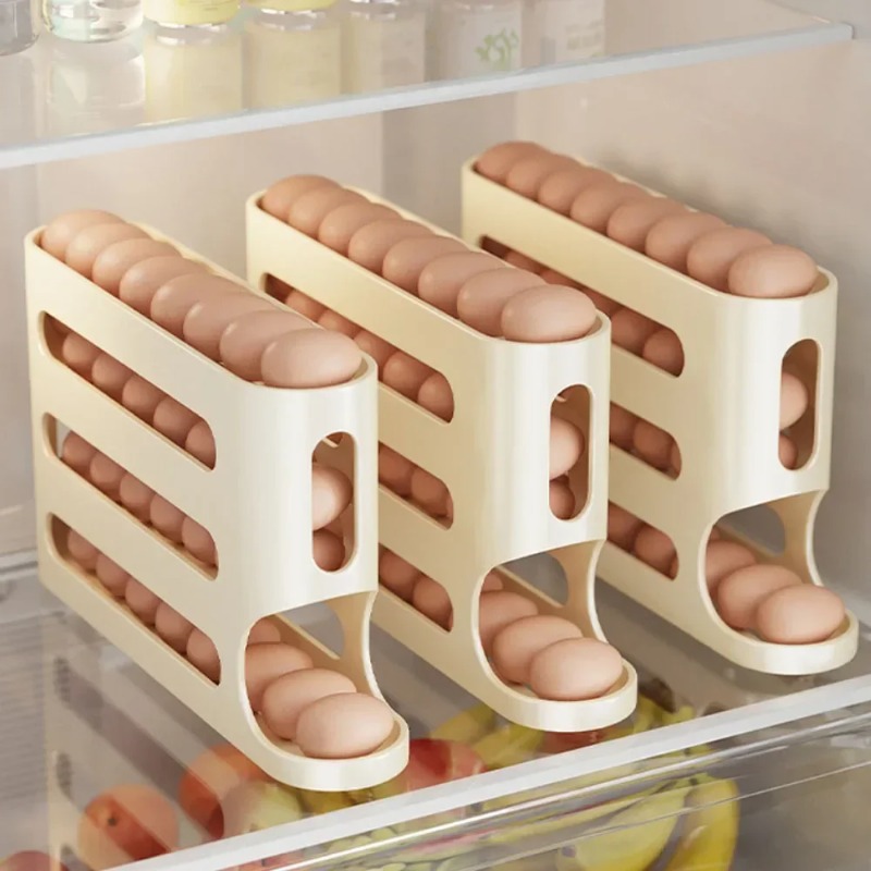 حامل بيض أوتوماتيكي بـ 4 طبقات - مراجعة Kitchen Baking Tray Organizer وسعره