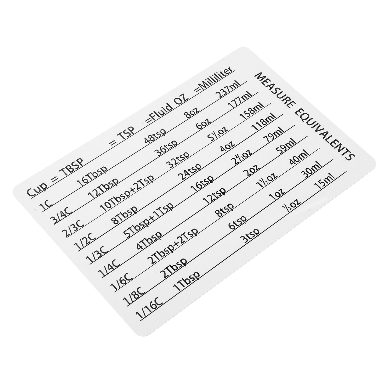 جدول تحويل القياسات المغناطيسي - مراجعة Kitchen Baking Conversion Chart وسعره