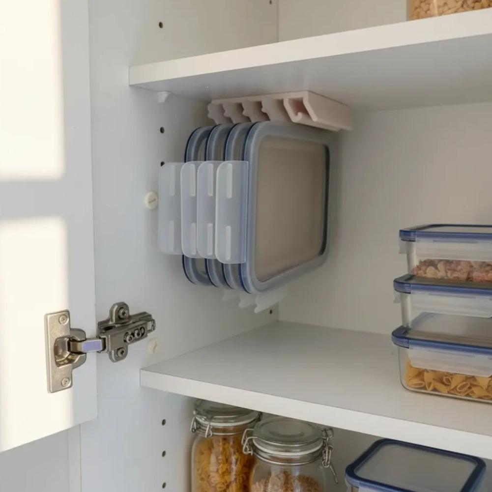 منظم أغطية حاويات الطعام تحت ا - مراجعة Kitchen Cabinet Baking Organizer وسعره