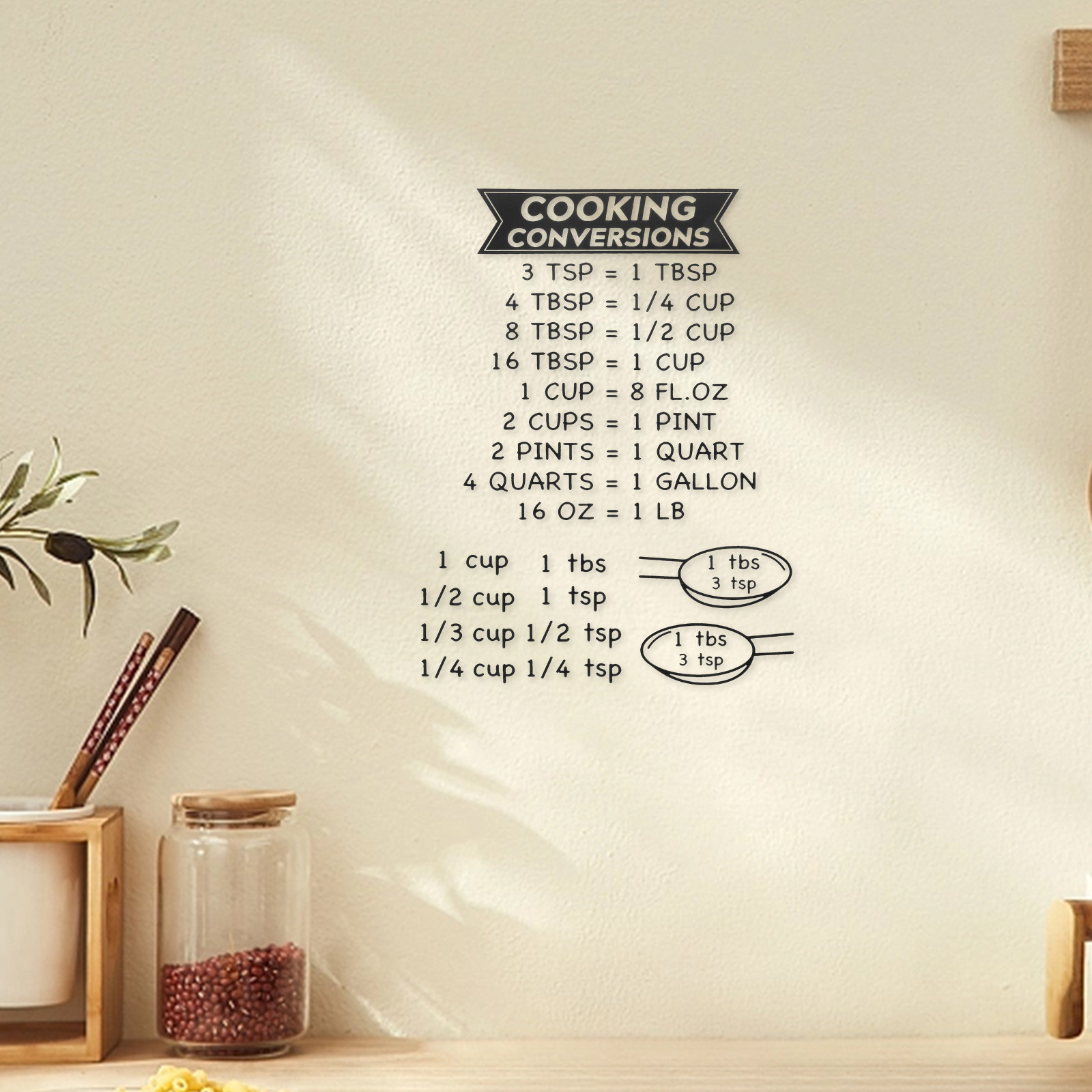 2 قطعة من جدول تحويل القياسات  - مراجعة Kitchen Baking Conversion Chart وسعره