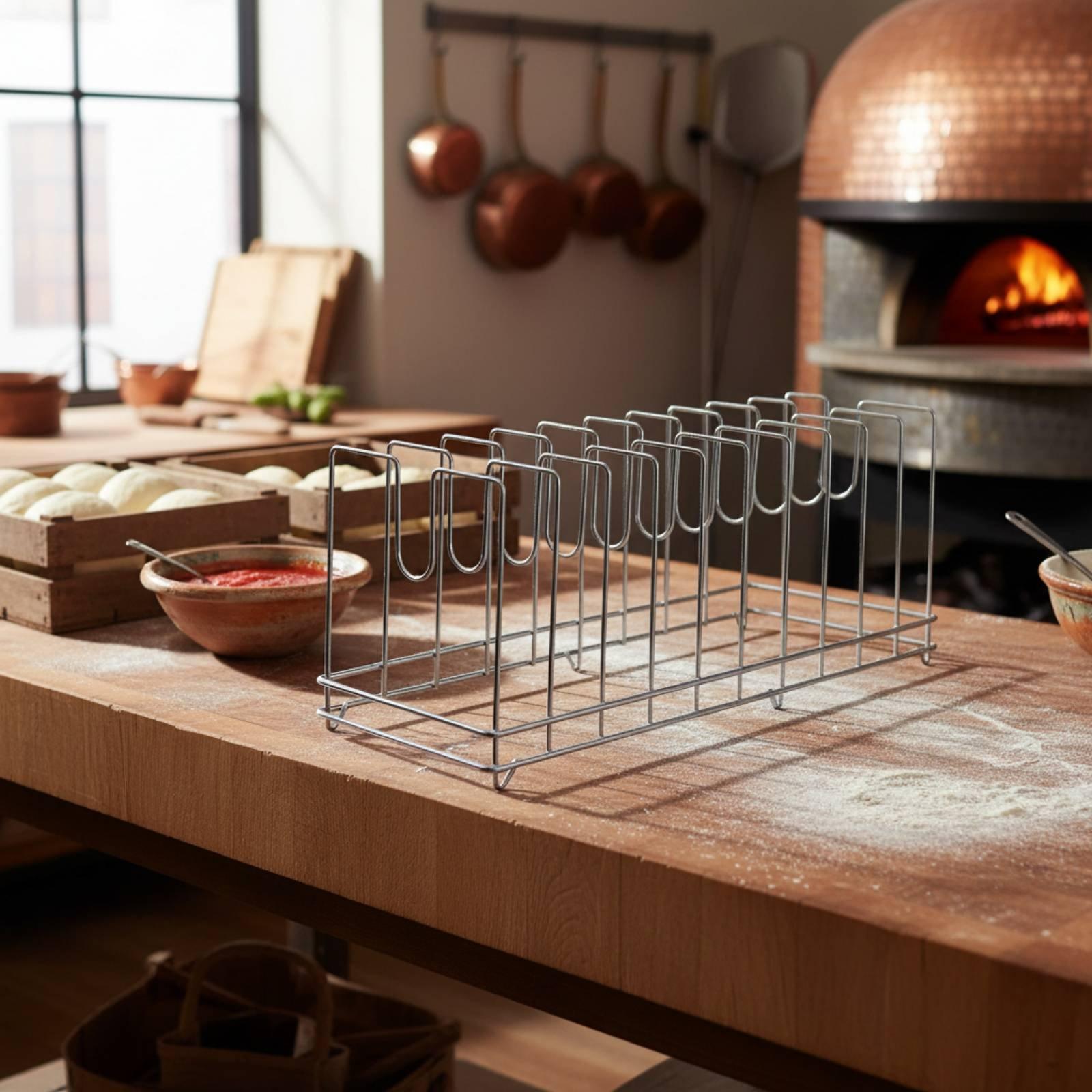 رف مطبخ عمودي لتنظيم صواني الخ - مراجعة Kitchen Cabinet Baking Organizer وسعره